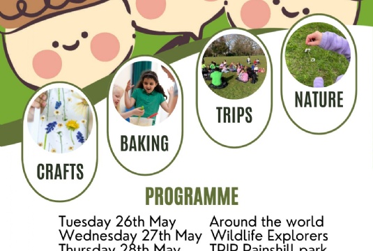 Acorns Camp poster - Themes and dates 